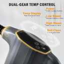 Handheld Steam Cleaner, Adjustable Steamer Cleaner, 15pcs Portable Cleaning for Car, Carpet, Furniture 410 mL, Grey