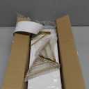 BAYKA Wall Shelves for Bedroom Decor, Floating Wall Shelf for Living Room Kitchen Storage, Mounted Rustic Wood Shelves for Kids Books, Christmas Decorations for Room(White and Gold) Set of 4) (16-inch Mixed)