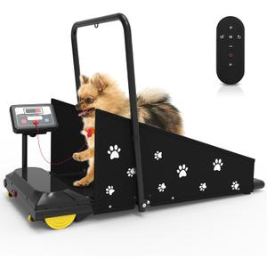REDLIRO Dog Treadmill - Pet Indoor Treadmill for Medium/Small - Weight Capacity 265 lbs - Dog Fitness Running Machine with Remote Control & Display Screen (Black)