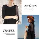 1 Pcs Women Sheer Poncho Shrug Summer Sheer Blouse Top Lightweight Poncho Sheer Bolero for Formal Evening Dress (Black)