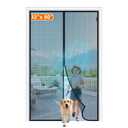 MAGZO Magnetic Screen Door Fit Door Size 32 x 80 Inch, Screen Size 34" x 81" Strong Magnet Door Mesh with Reinforced Hook & Loop for Patio Door, Front Door, Doorway, Black
