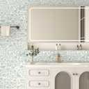 Peel and Stick Wallpaper Modern Beige and Blue Bird Wall Paper Self Adhesive Removable 17.3" x 393" Blue Botanical Wallpaper Boho Contact Paper for Bathroom Bedroom Art Decor Vinyl Roll