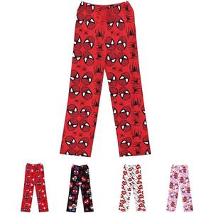 Anime Pajama Pants Cartoon Pajama Couple Casual Long Pants Bottoms For Men Women (Red, L)