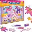 Imagimake Window Art Unicorn | Stained Glass Kit | Unicorn Girls Toys Age 6-8 | 6 Year Old Girl Birthday Gift | Art and Crafts for Girls 8-12 | DIY Suncatcher Kit for 5,6,7,8,9,10,11,12 Year Old Kids