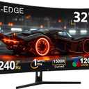 Z-Edge 32 inch Curved Gaming Monitor, FHD 1080P 240Hz Curved Monitor,1500R Computer Monitor, MPRT 1ms Monitor, FreeSync, Low Blue Light, UG32P 1X DP and 2X HDMI