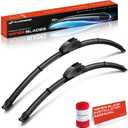 A-Premium 28" + 20" Windshield Wiper Blades Compatible with Toyota Sienna 2011-2020 - Fits J-Hook Wiper Arm, with Wear Indicator & Towel, Left and Right (Pack of 2)