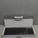 Wireless Keyboard and Mouse Ultra Slim Combo, TopMate 2.4G Silent Compact USB 2400DPI Mouse and Scissor Switch Keyboard Set with Cover, Batteries Included, for PC/Laptop/Windows/Mac - Gray Black