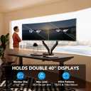 HUANUO Dual Monitor Stand for 13″–40″, Premium Dual Monitor Mount with USB, Height Adjustable Monitor Stand for 2 Monitors, VESA Mount with Clamp/Grommet Base, Holds 26.4lbs per Arm, HNDS7