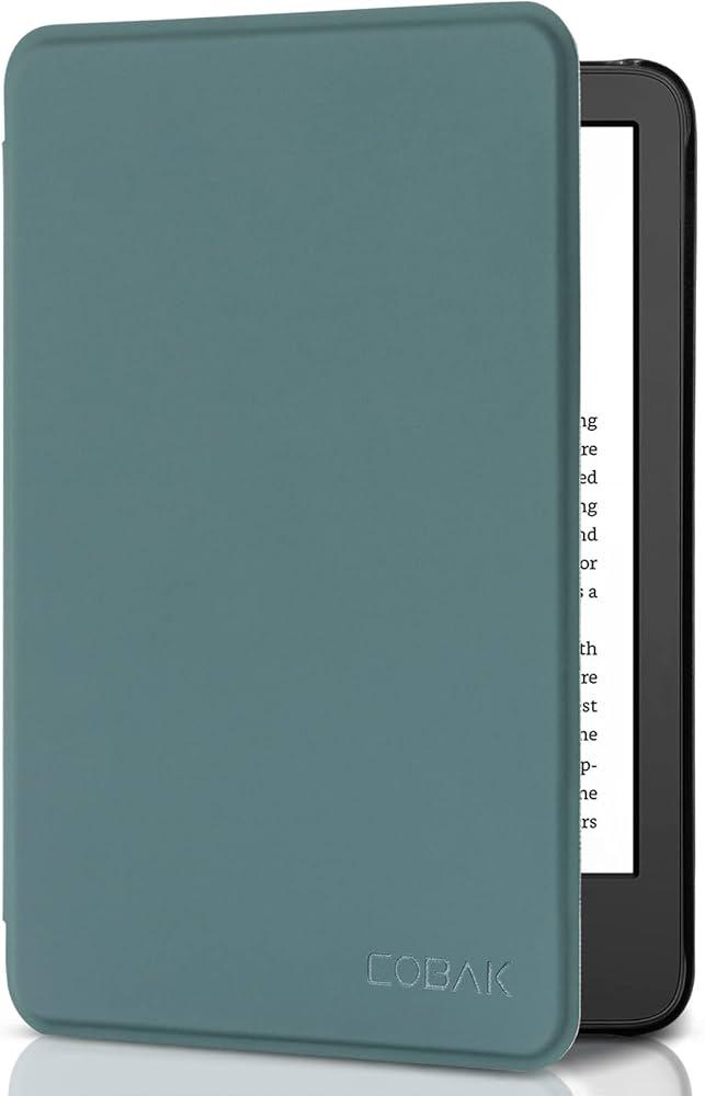 CoBak Case with Stand for Kindle Paperwhite 12th Gen 2024 Released (7") & Kindle Colorsoft Signature Edition - Durable PU Leather Cover with Auto Sleep Wake, Card Slot, Hand Strap Feature