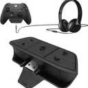 Stereo Headset Adapter for Xbox One, Black, 3.5mm Audio Jack, Compatible with Xbox One Controllers