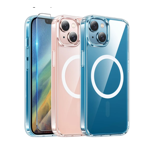 FNTCASE for iPhone 13 Phone Case: Clear Phone Case Magnetic Military Grade Drop Protection Anti Yellowing Cell Phone Cover - Rugged Shockproof Protective Bumper (A-Clear)