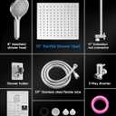 Shower Head,10" Rain Shower Head with Handheld Spray Combo with 11'' Angle Adjustable Extension Arm/High Pressure/Shower System/Square Rainfall Showerhead Bathroom, Chrome
