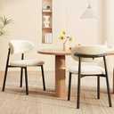 Kitchen Dining Chairs Set of 2 Modern Upholstered Leather Farmhouse Dining Room Chair with Metal Legs