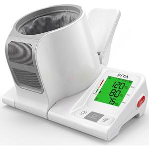 FITA Blood Pressure Monitor, No-Wrap bp Monitors for Home use, FDA-Cleared
One-Touch Barrel Cuff Fits 7.1–16.5 Inch Adult Arms, 3-Color Display, Dual-User Memory, USB-C Rechargeable Power