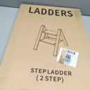 Taranta 2-Step Aluminum Ladder,Lightweight Folding Step Stool with Extra-Wide Anti-Slip Steps,330 lbs Capacity,Compact Space-Saving Design for Home,Kitchen and