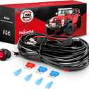Nilight - NI -WA 06 LED Light Bar Wiring Harness Kit - 2 Leads 12V On Off Switch Power Relay Blade Fuse for Off Road Lights Work Light, Black