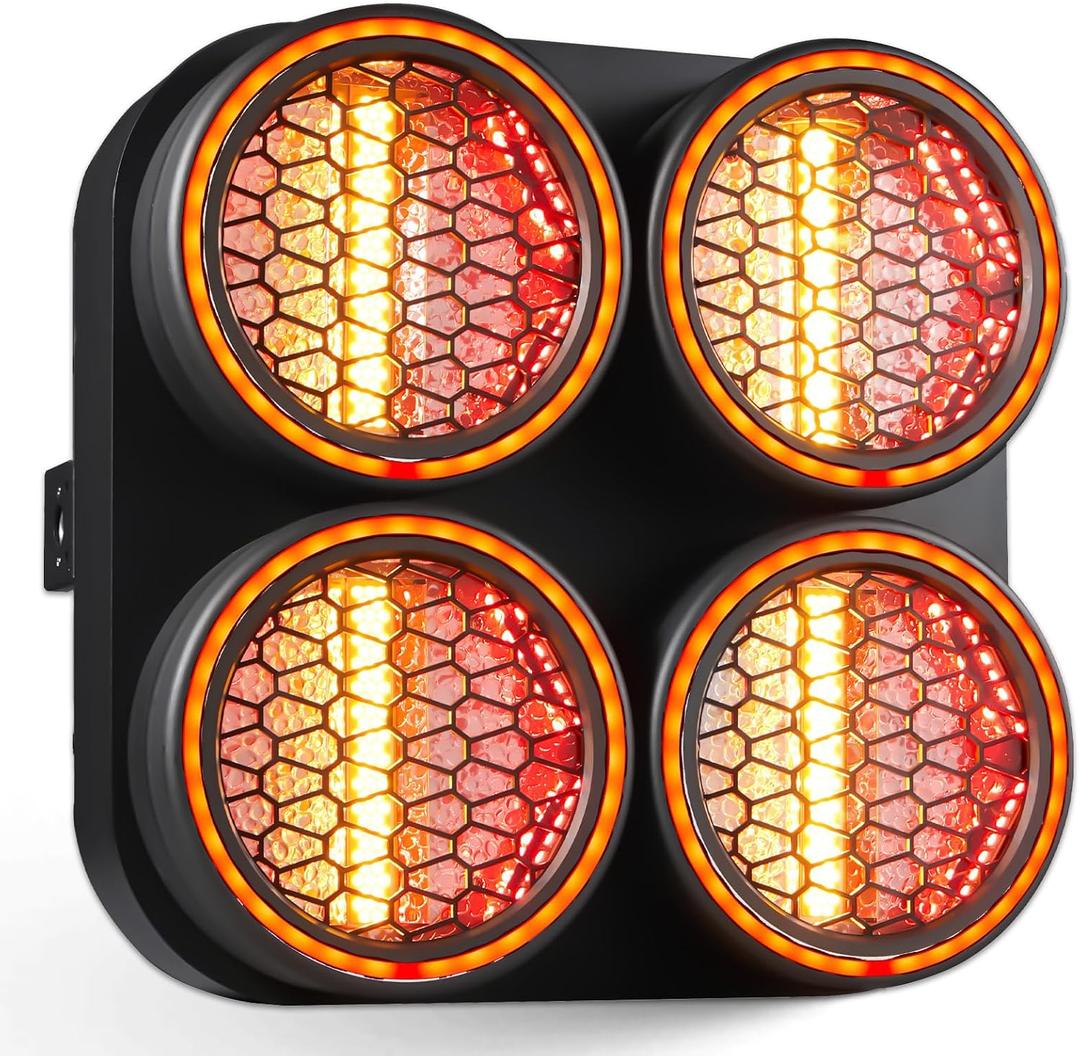 COB Stage Lights, RGBWA LED Blinder Spotlight, Par Can Stage Light Retro Matrix Light with Golden Halo Effect, DMX512 Sound-Active Uplighing for Party DJ Party Club Wedding Events