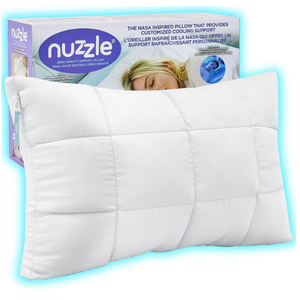 Nuzzle Cooling Adjustable Pillow for Side Sleepers, Luxury Standard Size Bed Pillow Hotel Collection  Best Adjust Height Soft Firm Pillow for Back, Stomach or Side Sleepers  Home Gifts