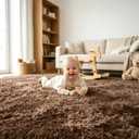 8x10 Area Rugs for Living Room, Large Fluffy Soft Shag Rug, Non-Slip Thick Fuzzy Plush Rug, Non-Shedding High Pile Furry Floor Indoor Carpet for Kids Room Nursery Dorm Home Decor(Brown)