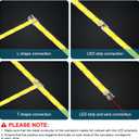 20 Pack LED Strip Connectors 8-in-1 for 10mm 2-Pin COB and SMD 2835/3528 Strip Lights 20-22 AWG, Strip to Strip Strip to Wire Corner Straight, Solderless Gapless Transparent No Dark Area