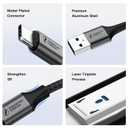 USB C Charger Cable 1m 3.1A Type C Cable Fast Charging, Braided USB A to USB-C Phone Charger Cable USBC for iPhone 16 15 Pro, Galaxy S25 S24 Ultra, Pixel 9, iPad Air, Switch, Steam