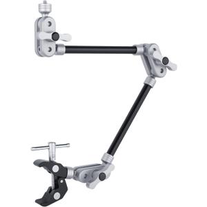 UTEBIT 22" Magic Arm w Clamp Mount, Desk Camera Mount Articulating Friction Boom w Arm 1/4" Thread Adapter, Overhead Desk Phone Mount for Video Light Webcam Microphone Action Camera Content Creators