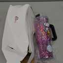 Spoontiques Peanuts 40oz Glitter Acrylic Travel Mug - Double Wall Acrylic with Sliding Lock Travel Lid and Straw - 11" Tall