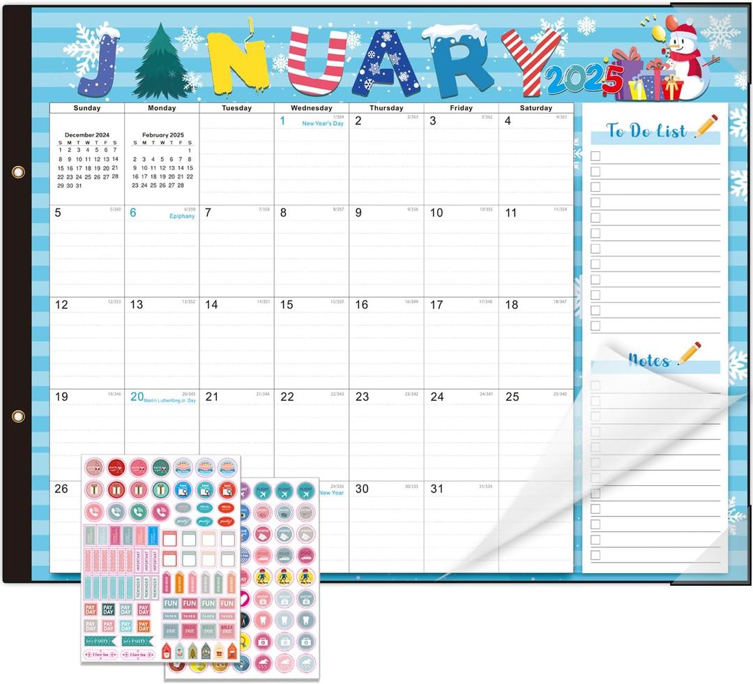 Lateefah Desk Calendar 2025, Large 22'' x 17'' Desk Calendar 2025-2026, 18 Month Desktop Calendars for Home & Office, Use Jan 2025 to June 2026 (Cute Cartoon(Jan.2025-Jun.2026))