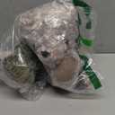 Classic Fluffy Teddy Bear Plush Toys Stuffed Animals with Vintage Lattice Tie for Kids Babies Birthday Bedtime, 11.8 inches Gray