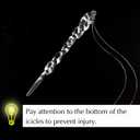 FEPITO 40 PCS Acrylic Christmas Decoration Set - Snowflake, Icicles with Crystal Line Ornaments for Christmas Tree Hanging Decorations