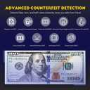CGOLDENWALL Mixed Denomination Money Counter Machine, Touchscreen Value Counter, 1500Bills/min Cash Counting, UV/MG/IR/DD Detection, Multi-Currency & Modes Bill Counter for Business