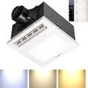 VIVOHOME Bathroom Exhaust Fan with 1800W PTC Heater, Humidity Sensor & LED Light, Ceiling Mount Ventilation Fan, 160 CFM DC Motor, 3 Color Temperatures, Remote Control, Oscillating Louver, 70-105 FT²