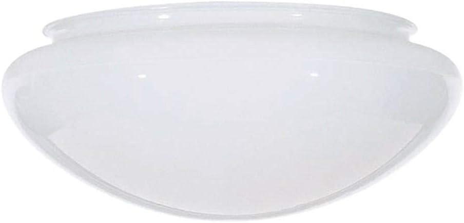 7.5-Inch White Mushroom Glass Shade - 5-7/8-Inch Fitter Opening