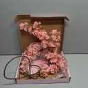 Sunm Boutique Silk Cherry Blossom Branches, Artificial Cherry Blossom Tree Stems Faux Cherry Flowers Vase Arrangements for Wedding Home Decor, Pink Cherry Blossom, Set of 3