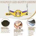 Padded Sit-to-Stand Lift Sling with Back Support Standing Assist Transfer Sling for Elderly & Disabled Adults, Non-Slip Waist Belt, Reinforced Handles, 500 lb Capacity (Yellow, Medium)