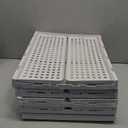 5 Pack Stackable Closet Storage Basket - Stackable Storage Bins, Multifunctional & Foldable Closet Organizer Waterproof, Wardrobe Cupboard Space-Saving Hat Storage Drawer Organizer, White