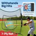 VIVOHOME Baseball Softball Batting Net - 7x7 Ft Baseball Backstop, Softball Practice Net for Hitting, Pitching, Throwing with Batting Tee and Carry Bag
