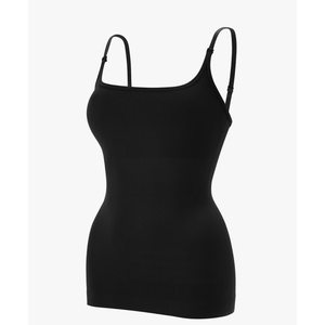 EUYZOU Women Shapewear Tummy Control Camisole Tops - Square Neck Sexy Compression Tank Tops Seamless Body Shaper, Size M