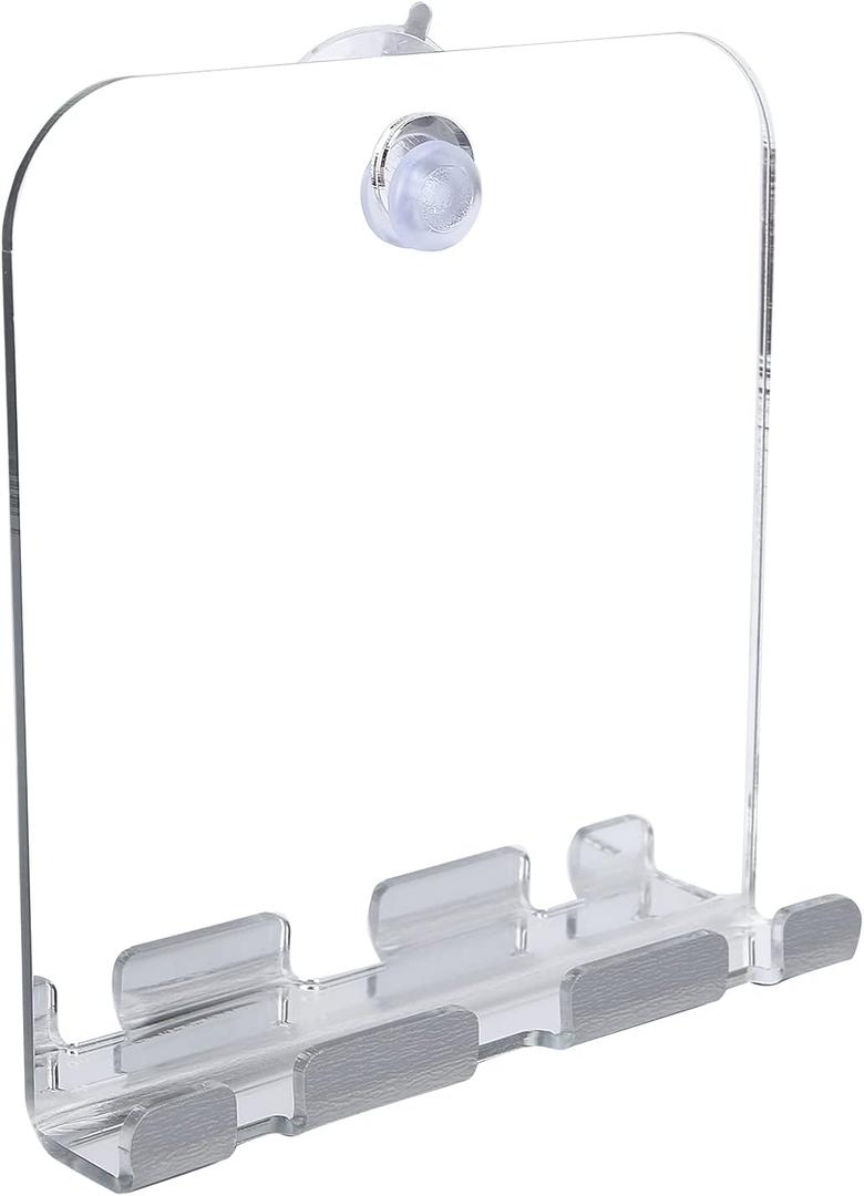 Dioche Fogless Bathroom Shaving Mirror - Shatterproof Square Anti-Fog Mirror with Hook for Convenient Grooming - Perfect for Shower Use