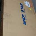 ANDY STAR Brushed Gold Bathroom Mirror, 22x30 Inch Scalloped Rectangle Mirror, Gold Bathroom Vanity Mirror, Antique Brass Mirror in Anti-Rust Stainless Steel Metal Frame for Bathroom, Entryway