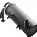 Exhaust Muffler 18091-1104 Compatible for Kawasaki Mule 3000 3010 3020 4000 4010 18090-1912
