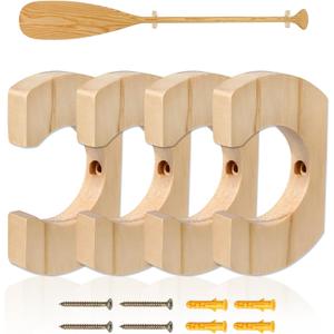 Wooden Paddle Hold Hanger Paddle Racks Wall Storage Wall Decor Paddle hanger for Kayak, SUP, Canoe, Dragon Boat Paddles