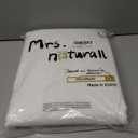 Mrs.Naturall White Linen Curtains 84 Inches Long for Bedroom,Light Filtering Semi Sheer Curtains 84 Inch Length 2 Panels Set