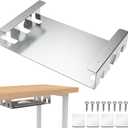 Upgrade Under Desk Shelf with Heat Dissipation - Under Table Shelf for Laptop, Audio, Game Console Device - Work Station, Standing Desk