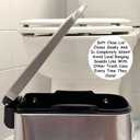 Homie Soft Close, Slim Trash Can 6 Liter / 1.6 Gallon with Anti - Bag Slip Liner and Lid, Use as Mini Garbage Basket, Slim Dust Bin, or Decor in Bathroom, Restroom, Kitchen, or Bedroom