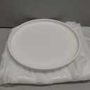 Kanwone Porcelain Dinner Plate - 10 Inch, White, Microwave and Dishwasher Safe Plate