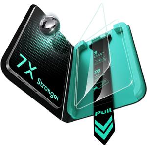 ESR 2 Pack Armorite Screen Protector for iPad mini 7th Gen (A17 Pro, 2024) & 6th Gen (2021), 9H Tempered Glass Film with Ultra Fit Tray, Military-Grade Protection, HD Clarity, Dust & Bubble-Free