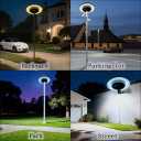 Solar Street Light Outdoor with Three-Color Light Strip and Motion Sensor, Lamp Head