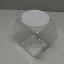 3 Pcs Plastic Candy Jars,Clear Cookie Jars 71 Oz for Kitchen Counter,Hexagon Cookie Jars with Lids,Plastic Dry Food Jar for Candy Buffet