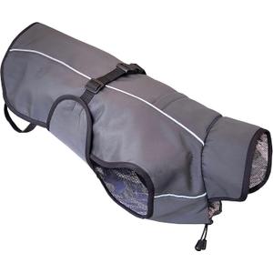 Self-Heating Thermal Insulated Dog Coat - Waterproof Winter Jacket for Small, Medium, Large Dogs - Lightweight Non-Bulky Fit, Easy On/Off Clip, Hair-Free Lining (XL) (Dark Gray)